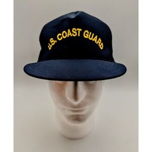 U. S. Coast Guard Hat Black With Yellow Embroidering